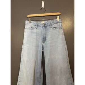 A New Day Jeans Womens 6 28R Light Wash Wide Leg Stretch Denim Blue Casual